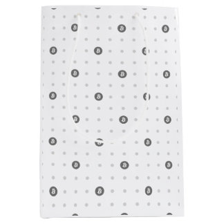 Bitcoin Polka Dots Presentpåse (Medium)