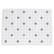 Bitcoin Polka Dots Presentpåse (Stor)