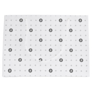 Bitcoin Polka Dots Presentpåse (Stor)