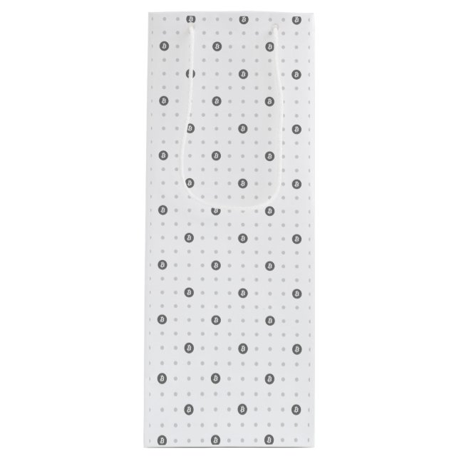 Bitcoin Polka Dots Wine Bag (Framsidan)