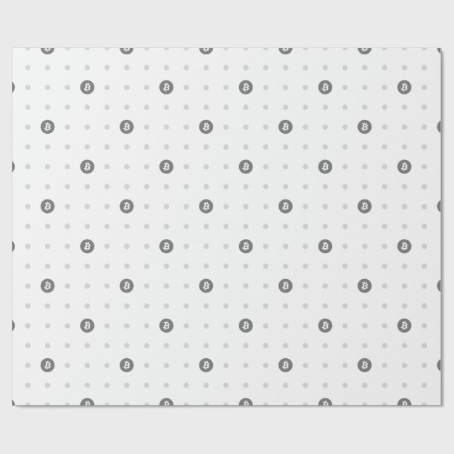 Bitcoin Polka Dots Wrapping Paper Presentpapper (Platt)