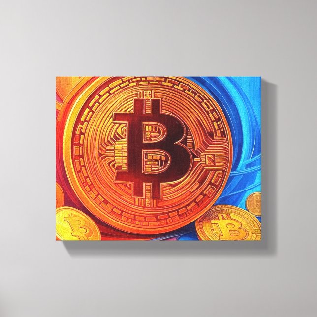 Bitcoin Poster Canvastryck (Framsida)