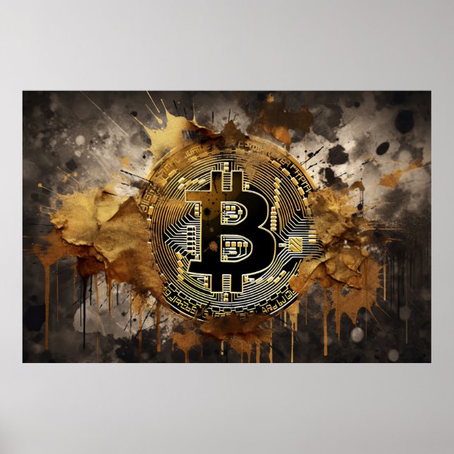 Bitcoin Poster och hämtar (Framsidan)
