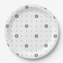 Bitcoin prickiga papperstallrikar (stora)