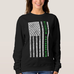 Bitcoin Psykopat Patriotism Amerikansk Flagga Stol T Shirt