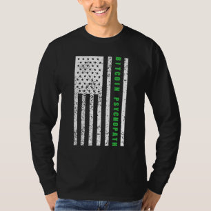 Bitcoin Psykopat Patriotism Amerikansk Flagga Stol T Shirt