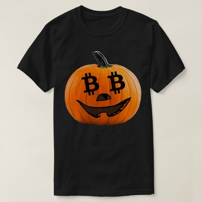 Bitcoin Pumpkin T Shirt (Design framsida)
