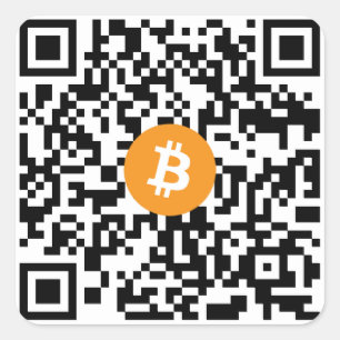 Bitcoin QR kodifierar den små klistermärken (lak