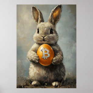 Bitcoin Rabbit Hål Crypto Wall Art Poster