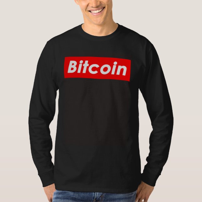 Bitcoin Rare Style Crypto T Shirt (Framsida)