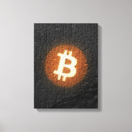 Bitcoin Resilient Art (på Black Wall HD) Canvastryck