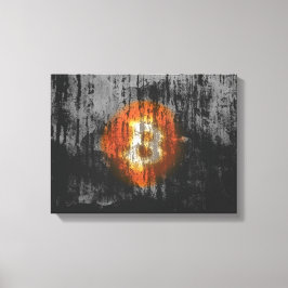Bitcoin Resilient Art (på Black Wall HD) Canvastryck