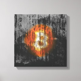 Bitcoin Resilient Art (på Black Wall HD) Canvastryck