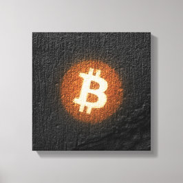Bitcoin Resilient Art (på Black Wall HD) Canvastryck