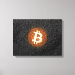 Bitcoin Resilient Art (på Black Wall HD) Canvastryck