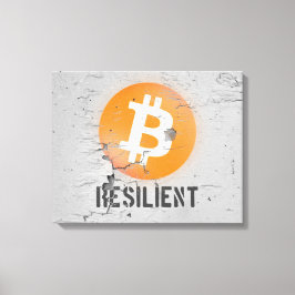 Bitcoin Resilient Art (vid sprickbildens HD) Canvastryck