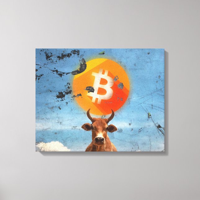 Bitcoin Resilient Bull (HD) Canvastryck (Framsida)