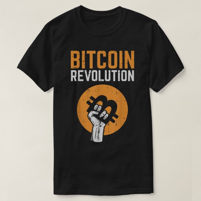 Bitcoin Revolution Crypto Design T Shirt (Design framsida)