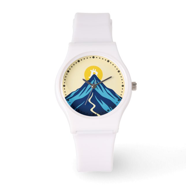 Bitcoin Rising (stil: Bright) Armbandsur (Framsida)