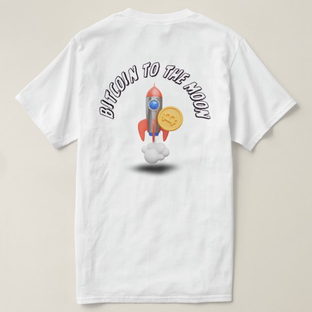 Bitcoin Rocket T-shirt (Design baksida)