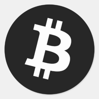 Bitcoin Round Sticker Runt Klistermärke