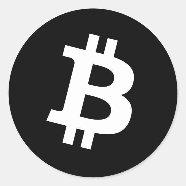 Bitcoin Rund Klistermärke (Framsida)