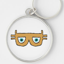 Bitcoin Rund Silverfärgad Nyckelring