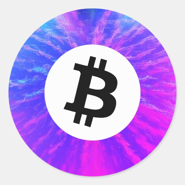 Bitcoin Runt Klistermärke (Framsida)