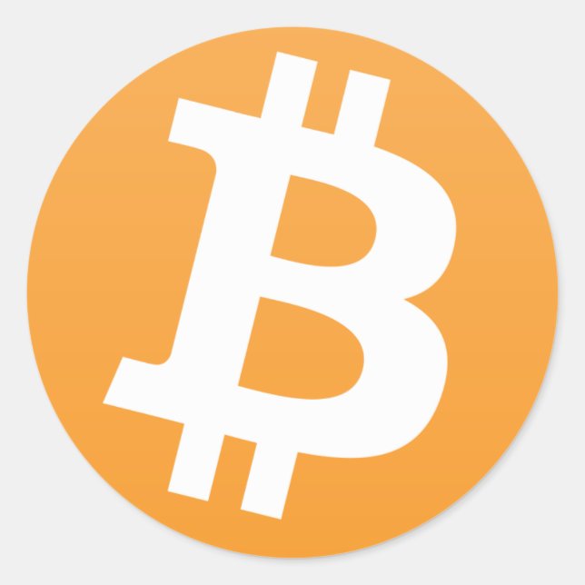 Bitcoin Runt Klistermärke (Framsida)