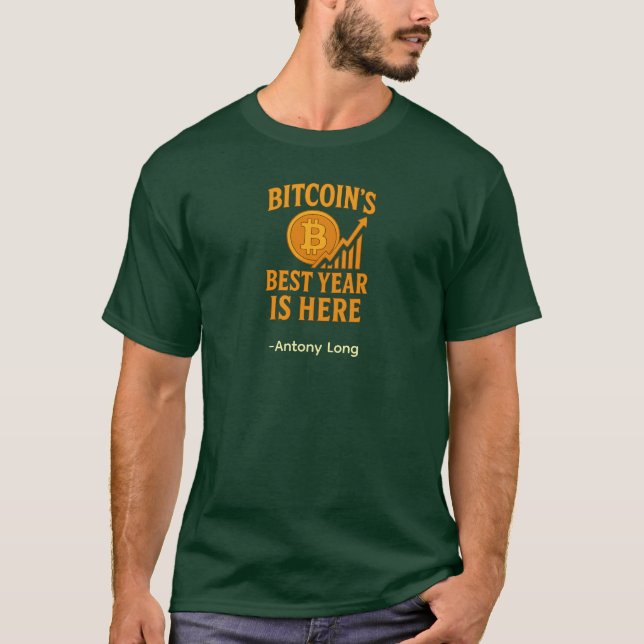 Bitcoin’s Bästa År Är Här T-Shirt – Anpassat Namn (Framsida)