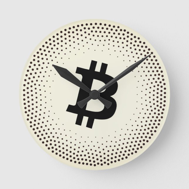 Bitcoin Sat Dots Rund Klocka (Framsida)