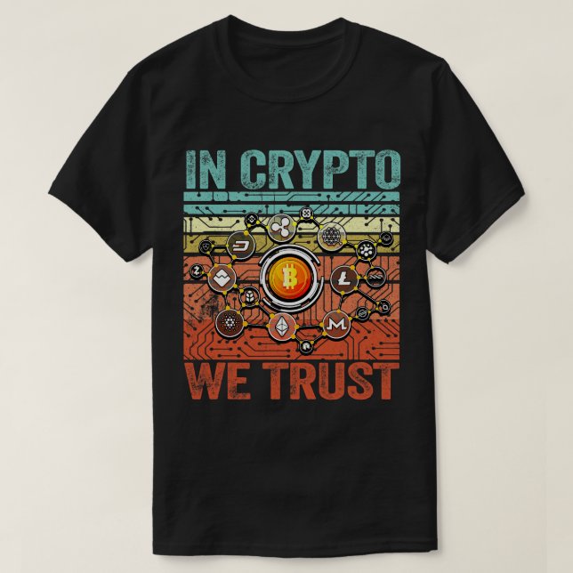 Bitcoin Shirt Blockchain Cryptocurrency in Crypto T (Design framsida)