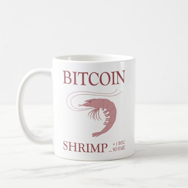 Bitcoin Shrimp  Kaffemugg (Vänster)