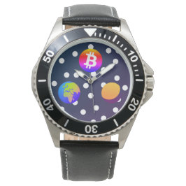 Bitcoin Solar Space Designer (färgfull) Watch Armbandsur