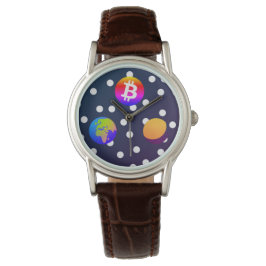 Bitcoin Solar Space Designer (färgfull) Watch Armbandsur