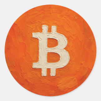 Bitcoin Standard (Oil, Style: 3) Runt Klistermärke