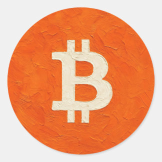 Bitcoin Standard (Oil, Style: 4) Runt Klistermärke