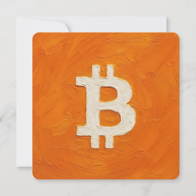 Bitcoin Standard (olja, stil: 1) Julkort (Framsida)