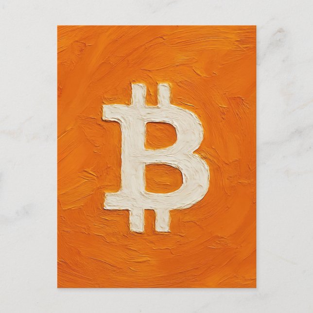 Bitcoin Standard (olja, stil: 1) Vykort (Framsida)