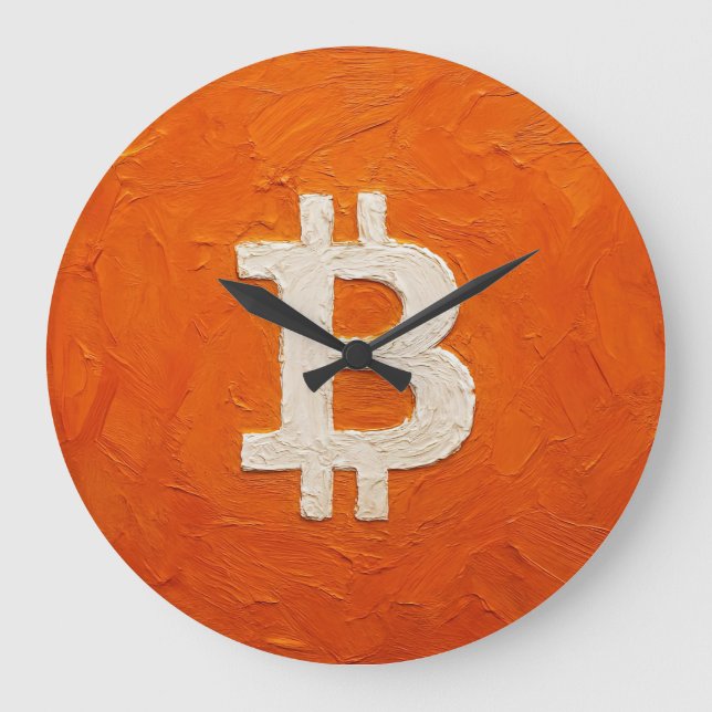 Bitcoin Standard (olja, stil: 2) Stor Klocka (Framsida)