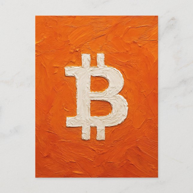 Bitcoin Standard (olja, stil: 2) Vykort (Framsida)