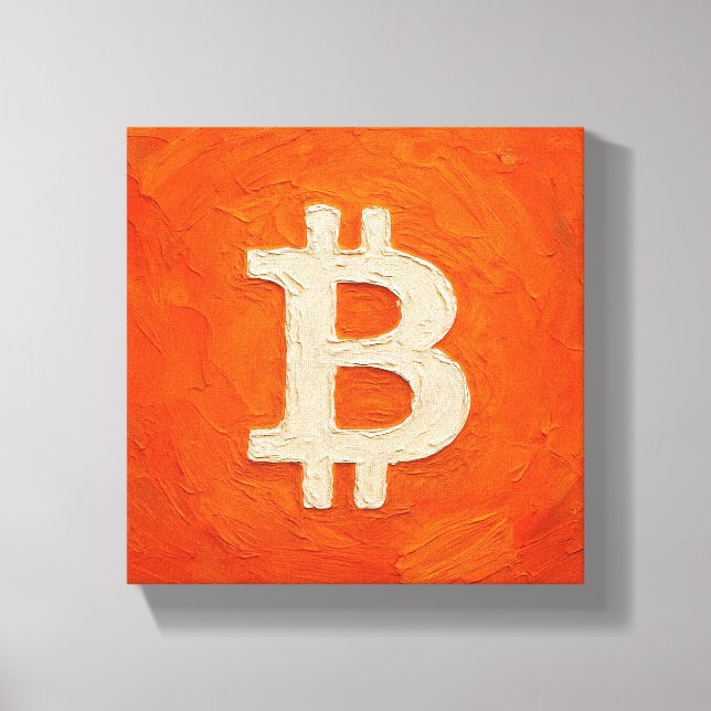 Bitcoin Standard (olja, stil: 3) Canvastryck (Framsida)
