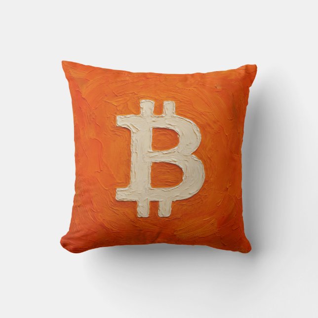Bitcoin Standard (olja, stil: 3) Kudde (Framsida)