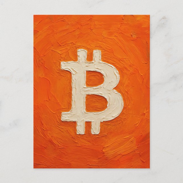 Bitcoin Standard (olja, stil: 3) Vykort (Framsida)