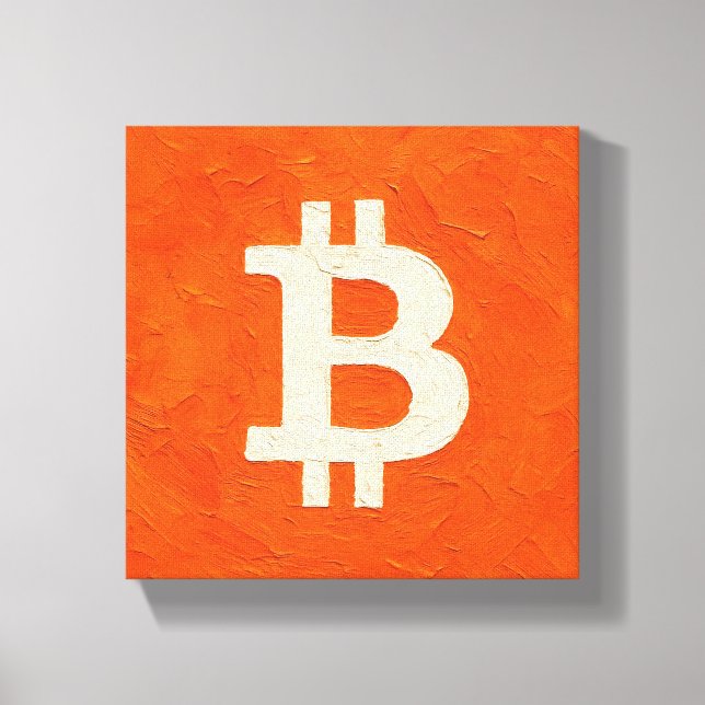 Bitcoin Standard (olja, stil: 4) Canvastryck (Framsida)