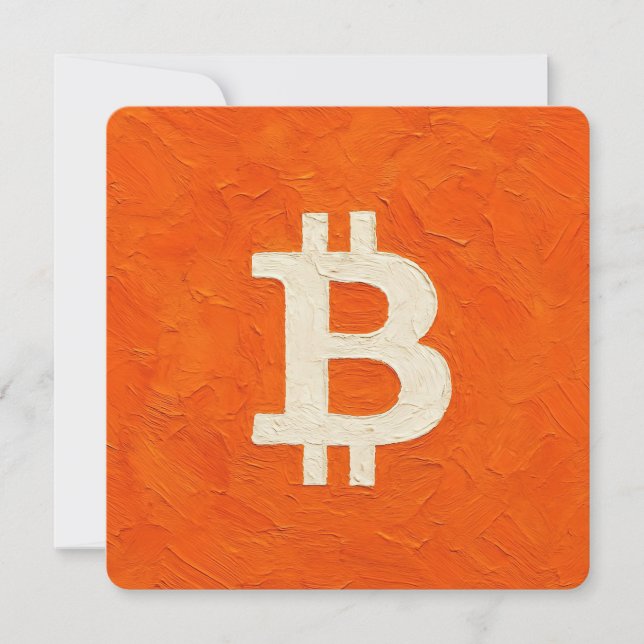 Bitcoin Standard (olja, stil: 4) Julkort (Framsida)