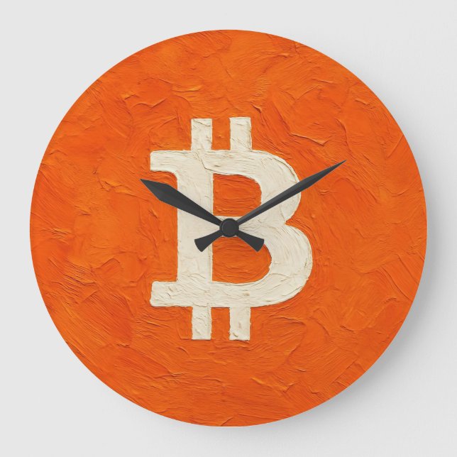 Bitcoin Standard (olja, stil: 4) Stor Klocka (Framsida)