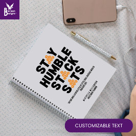 Bitcoin STAY HUMBLE STACK SATS Christian Crypto Anteckningsbok