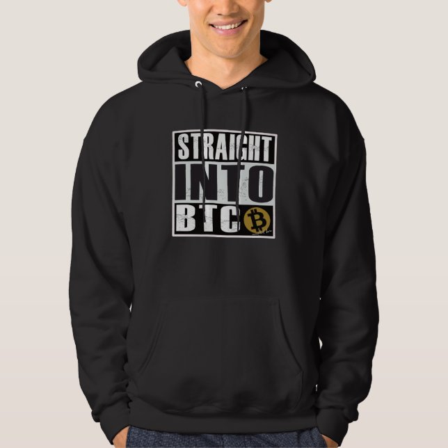 Bitcoin  Straight Outta into BTC Blockchain Hoodie (Framsida)