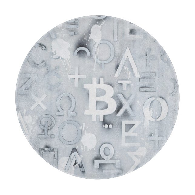 Bitcoin Street Art (Vit målning nr 7) (Framsidan)